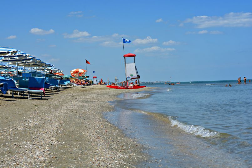 zadina beach on the adriatic coast of italy