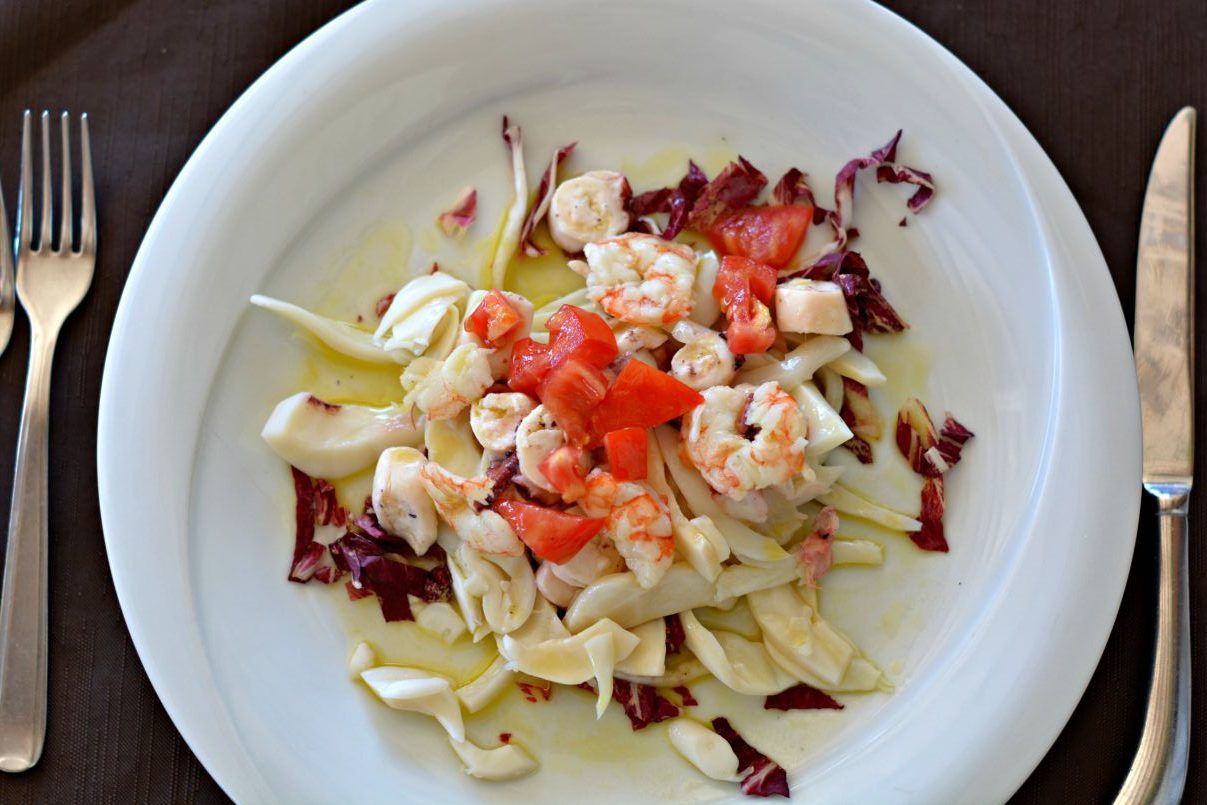 italian seafood salad | ristorante gabbiano | zadina cesenatico | italy