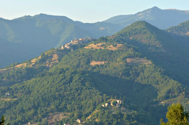 view of the hills from our villa in castelnuovo di garfagnana