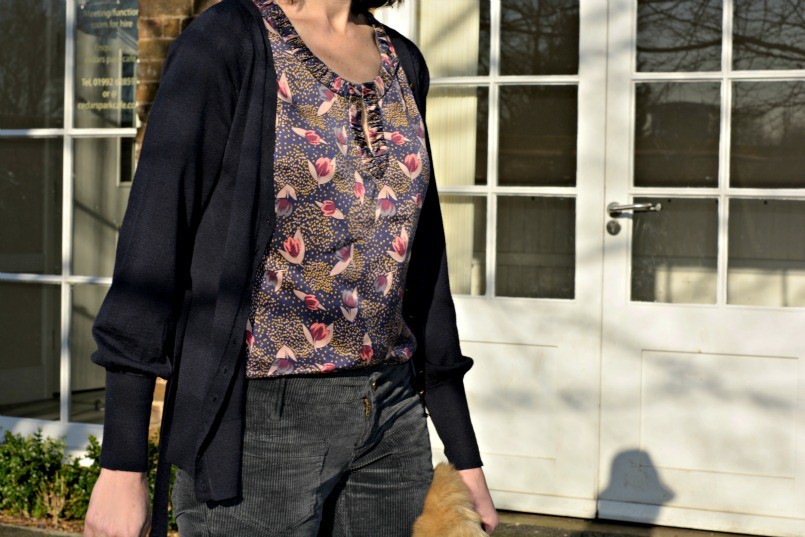 Boden top | Zara fur stole | French Connection