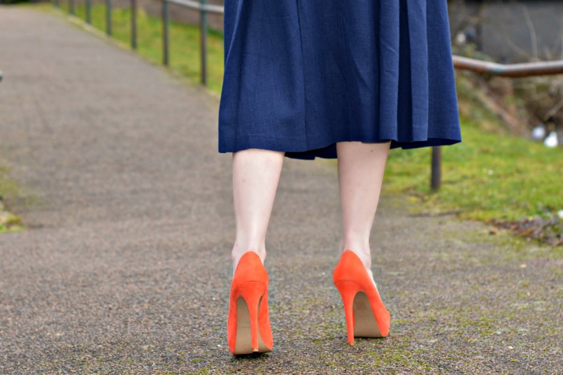 Whistles orange platform pumps