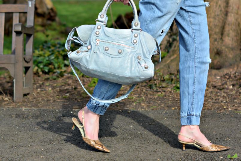 Paul Smith for Emma Hope snake skin slingback shoes | Balenciaga baby blue GSH