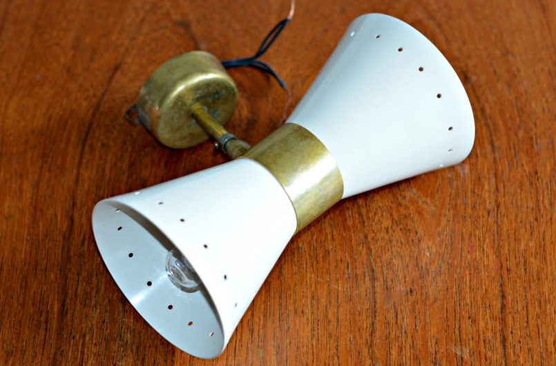 mid century modern bow tie light sconce