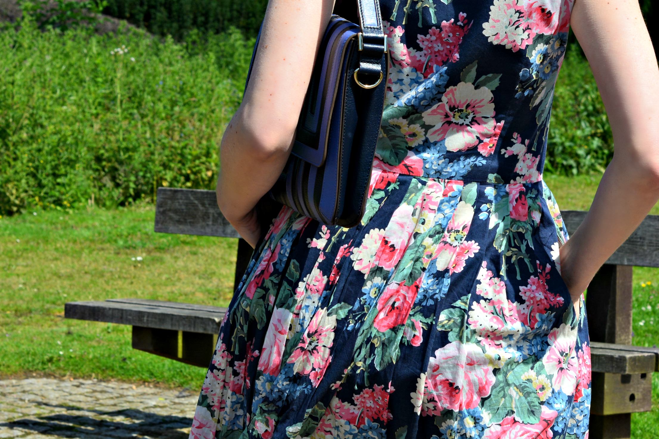 Cath Kidston Bloomsbury dress detail pleats in skirt