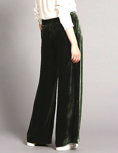 marks and spencer velvet trousers