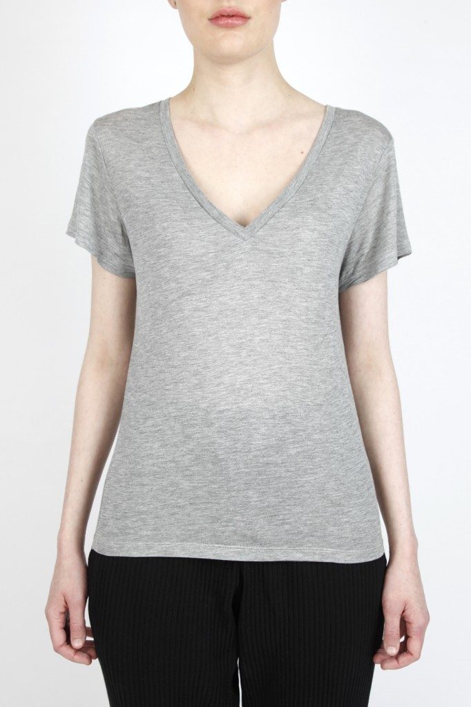  Base Range V-Neck Tee in Marled Grey