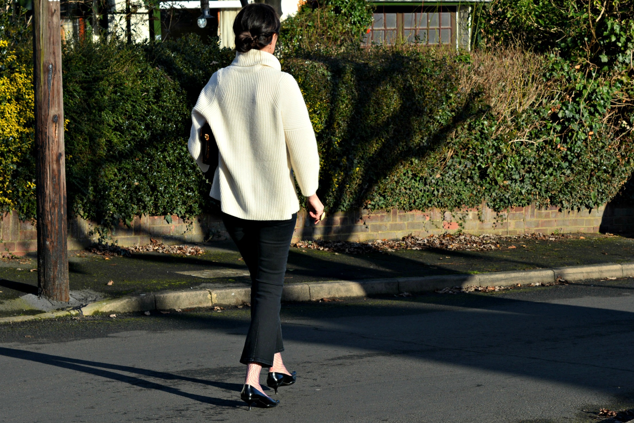 AllSaints chunky knit cream sweater