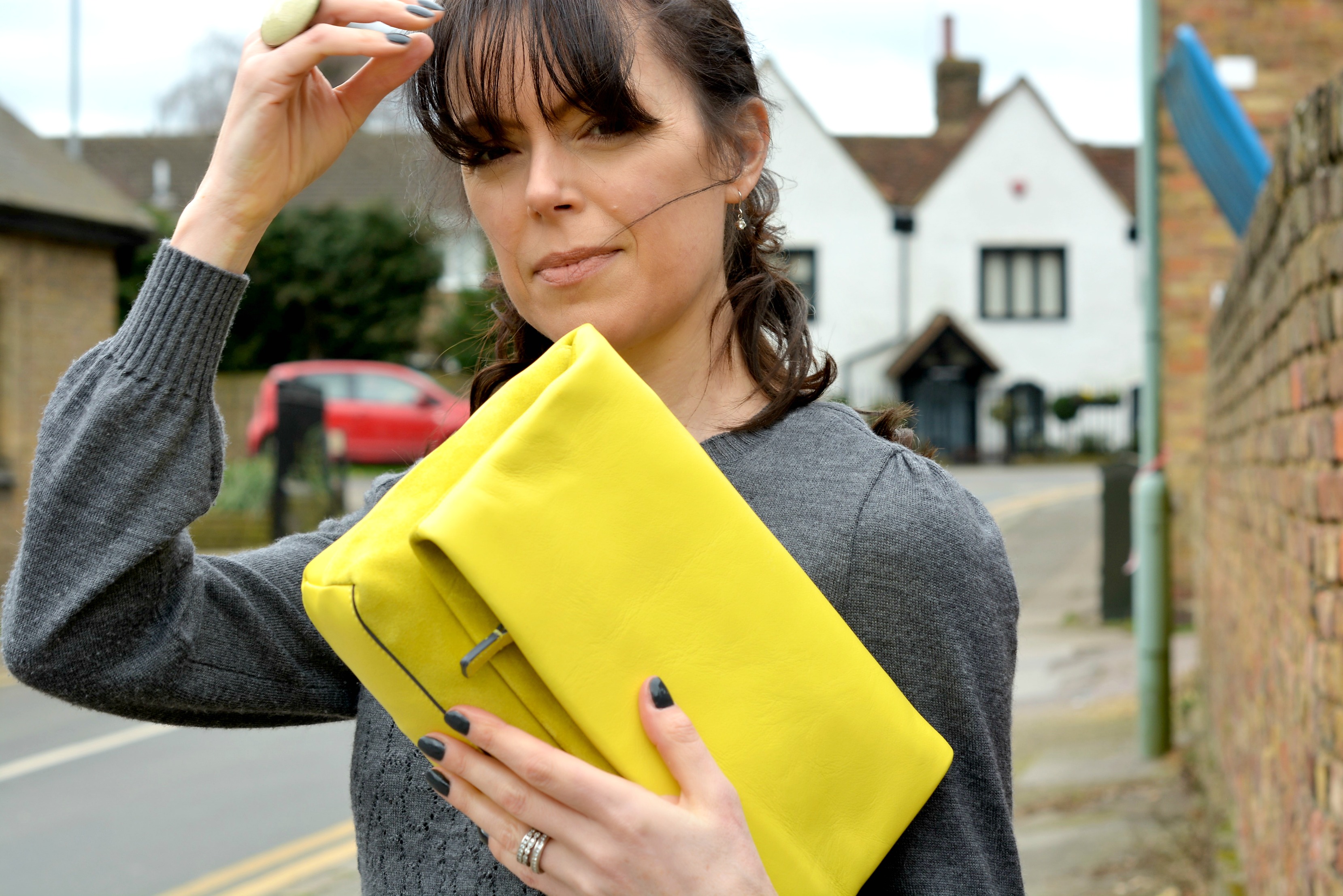yellow jaeger statement handbag