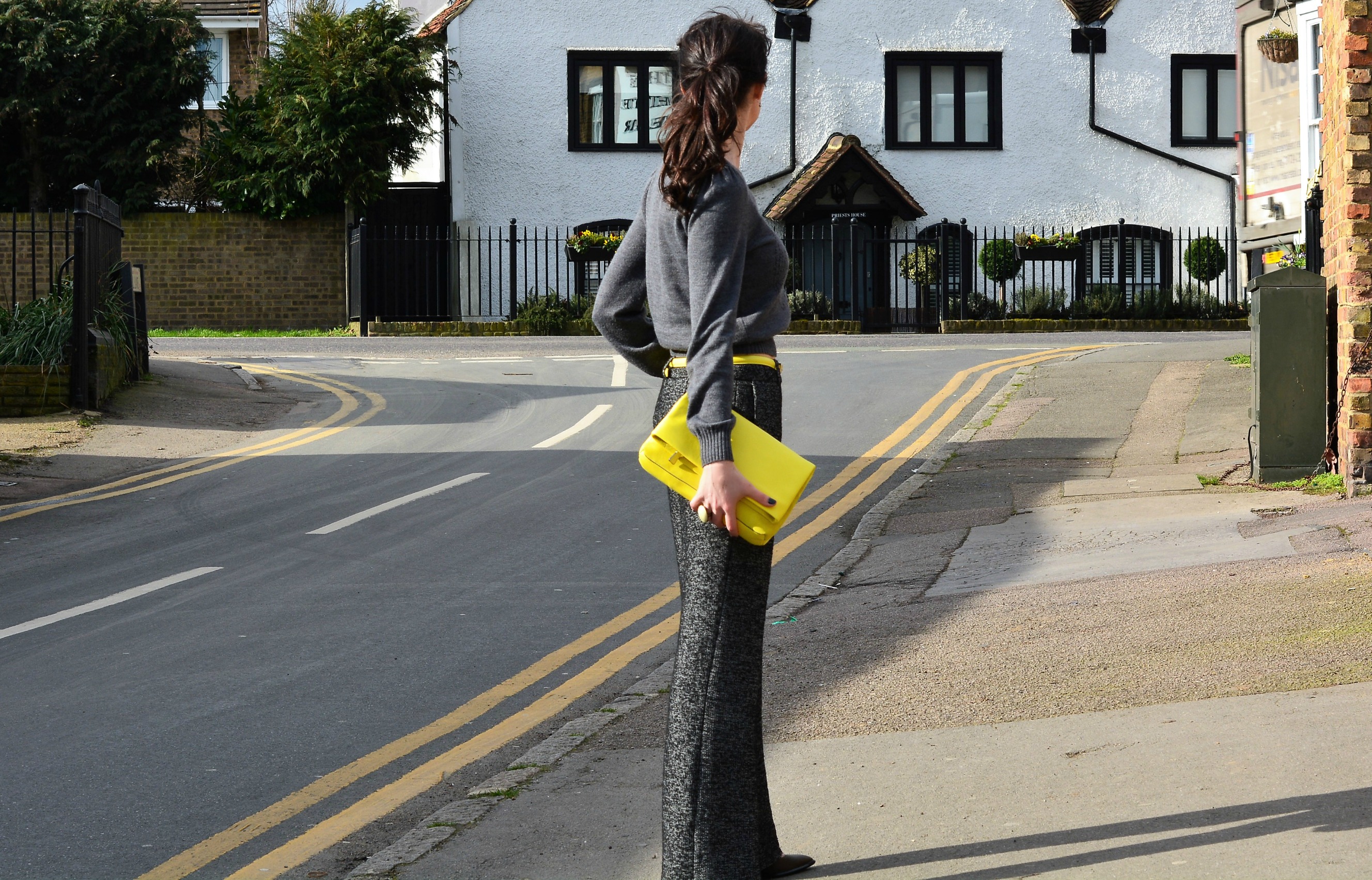 yellow jaeger statement handbag