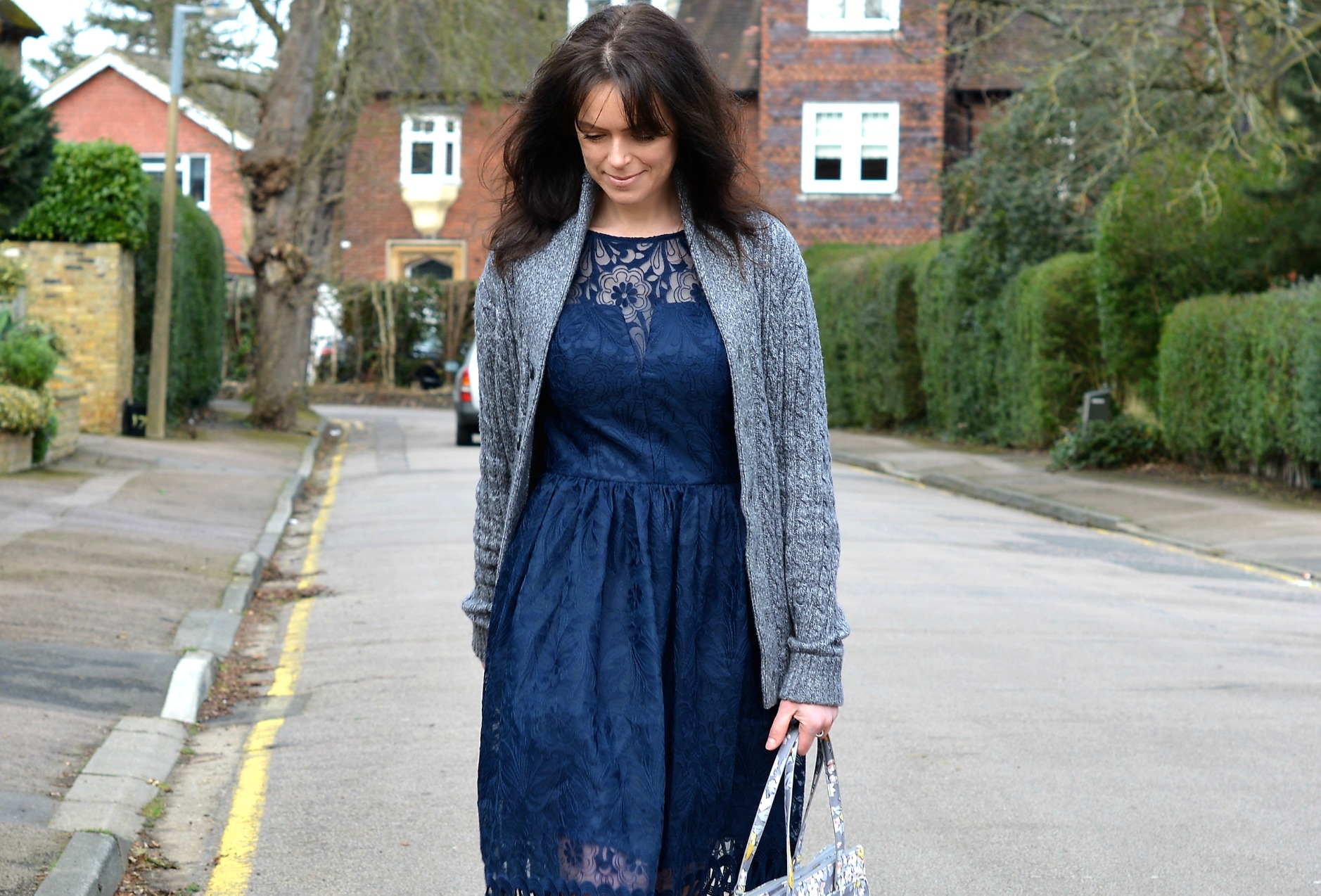 how a winter cardi takes a summer dress to spring