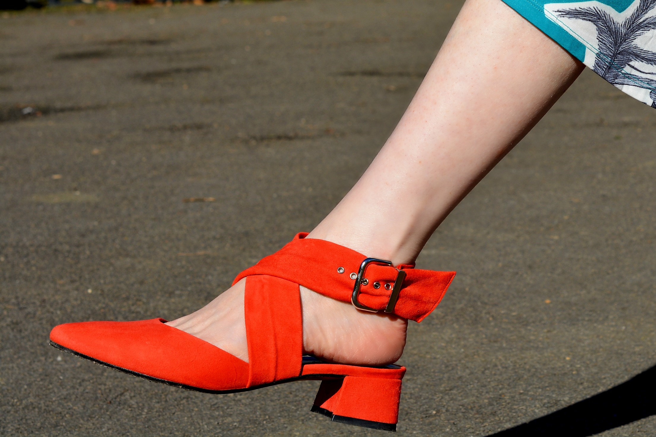 Finery London red suede shoes