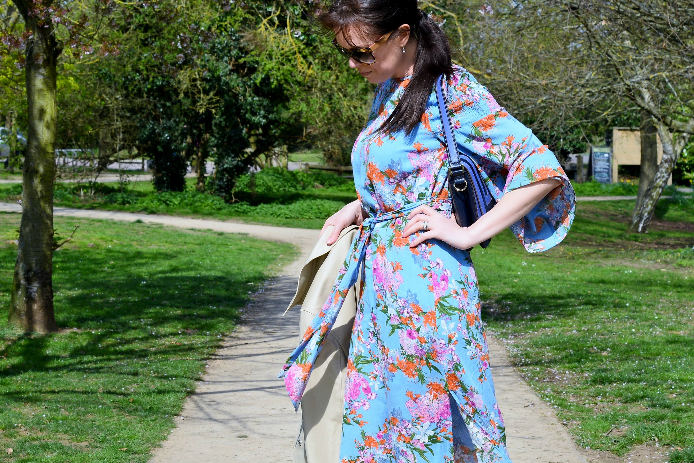 Marks and Spencer blue floral dress