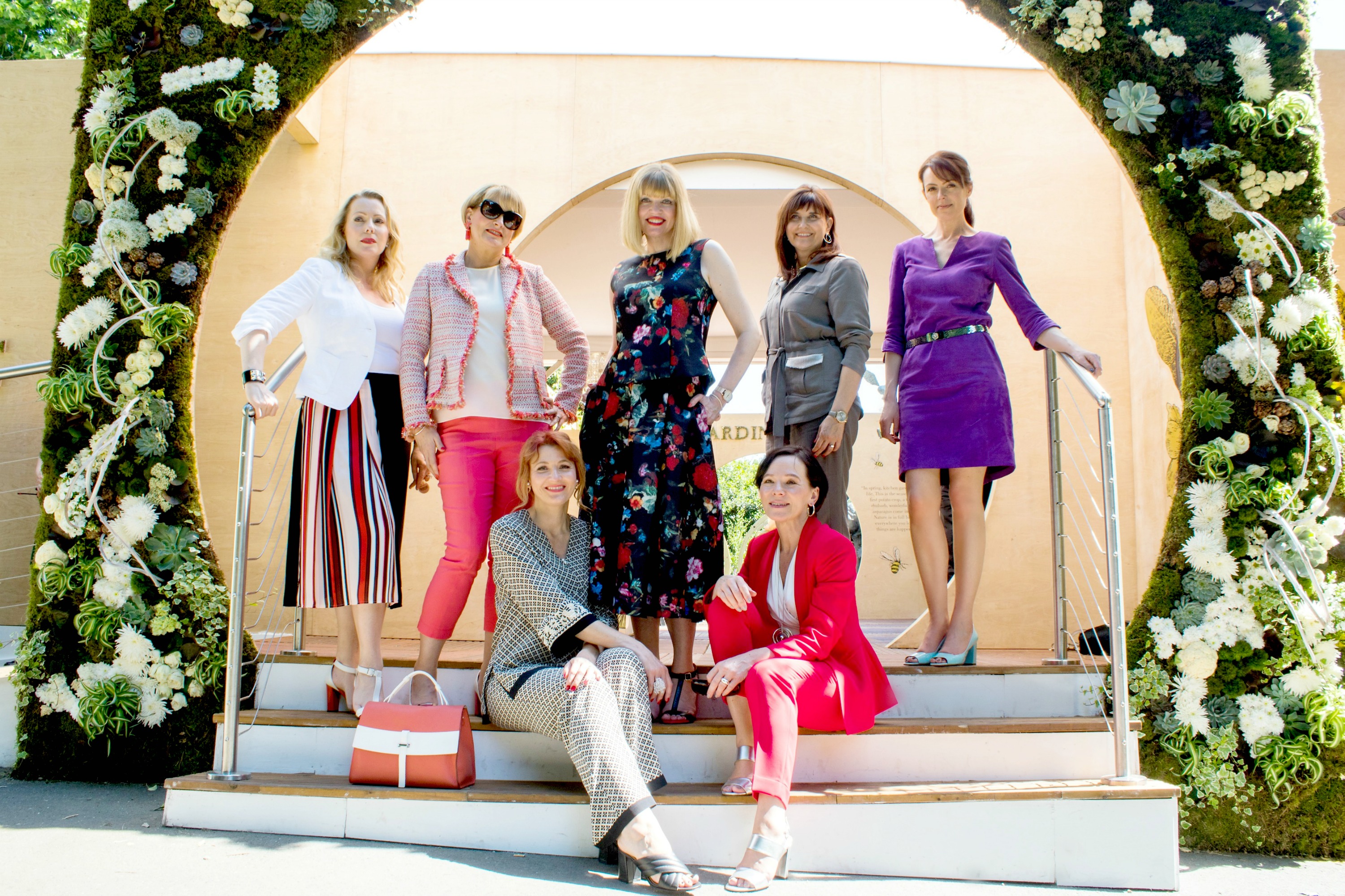 The over40collective at chelsea flower show courtesy of madeleine fashion