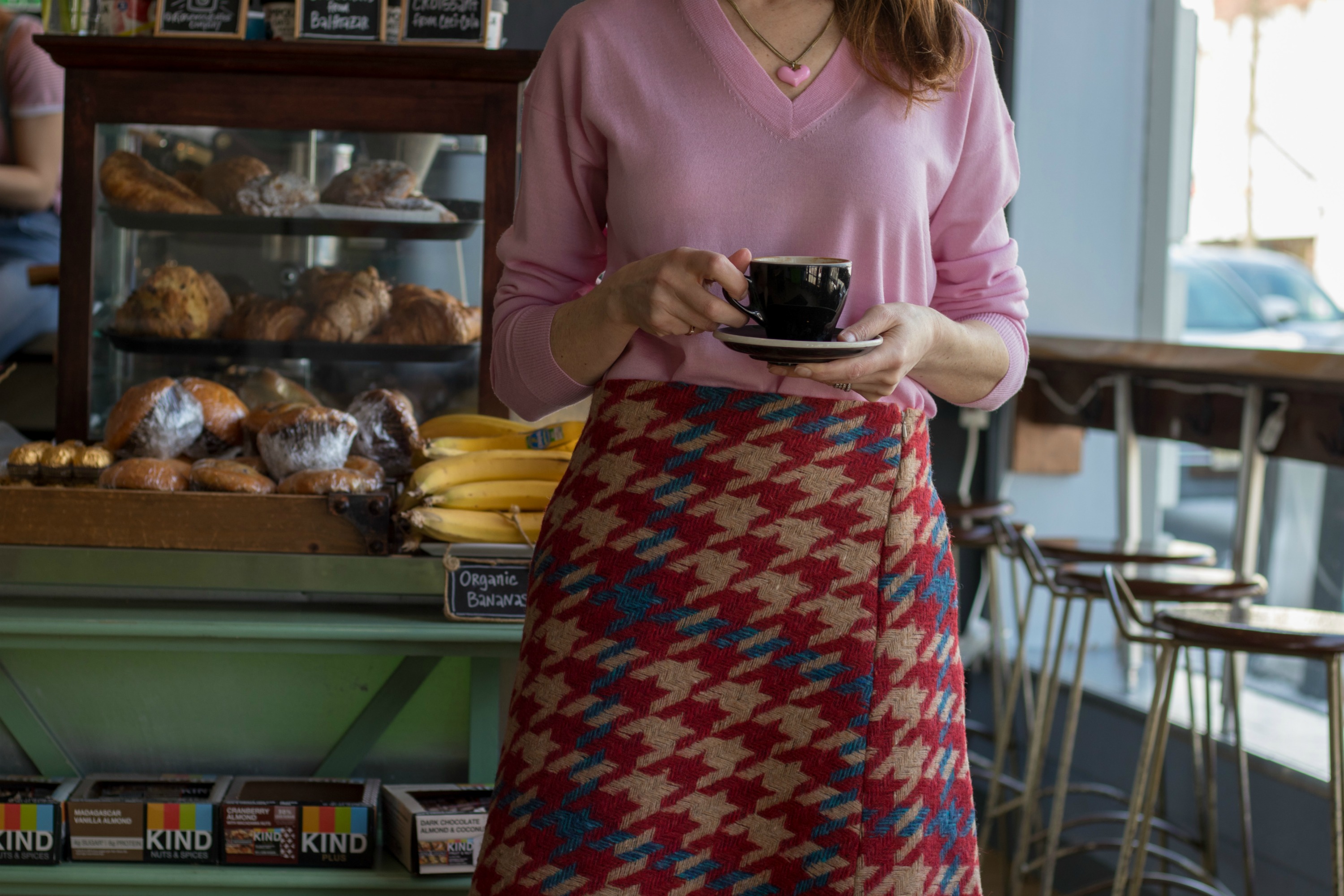 pink-wool-v-neck-sweater-tweed-skirt-winser-london