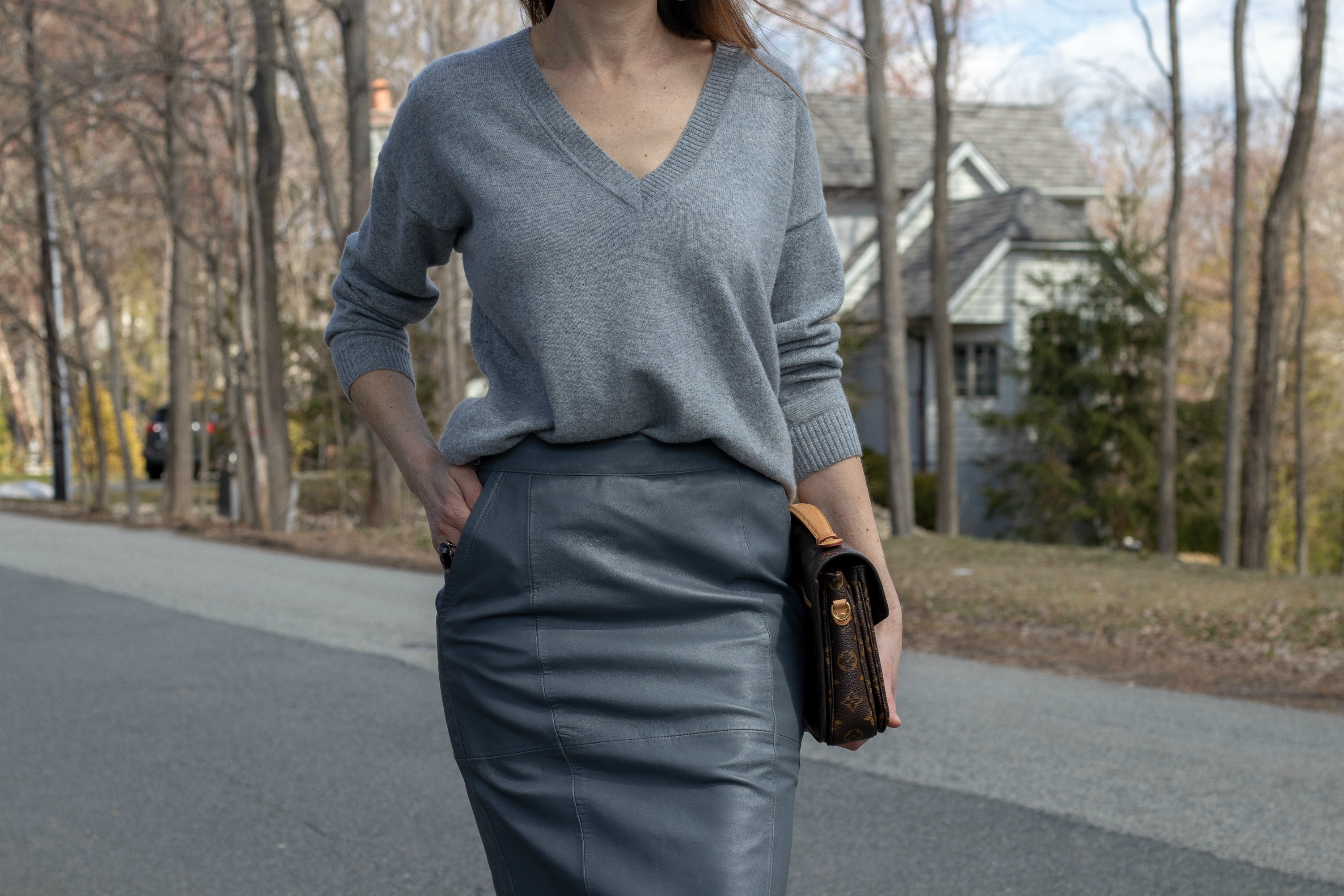 going-grey-cashmere-sweater-leather-skirt
