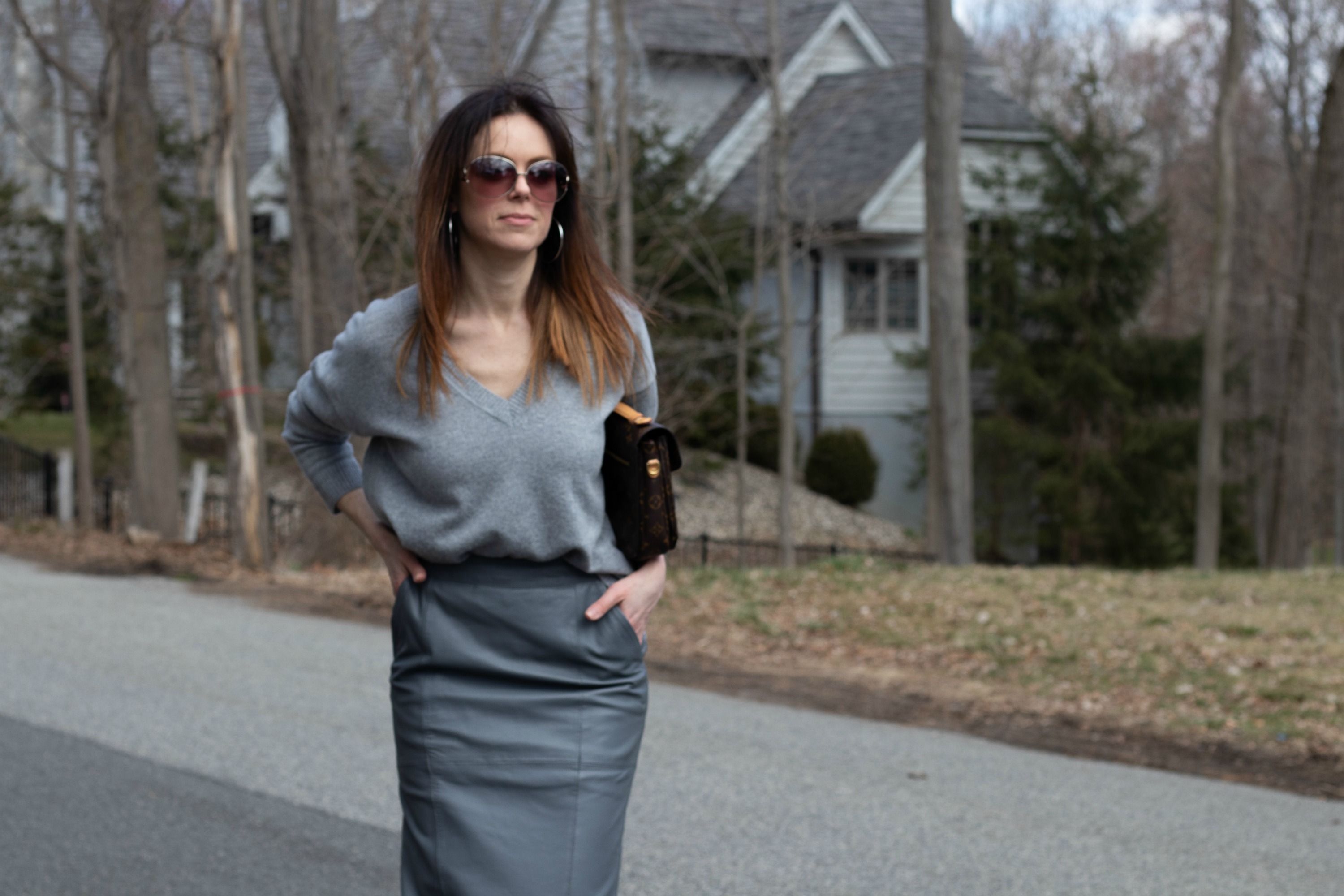 going-grey-ootd-leather-pencil-skirt-sweater-boots