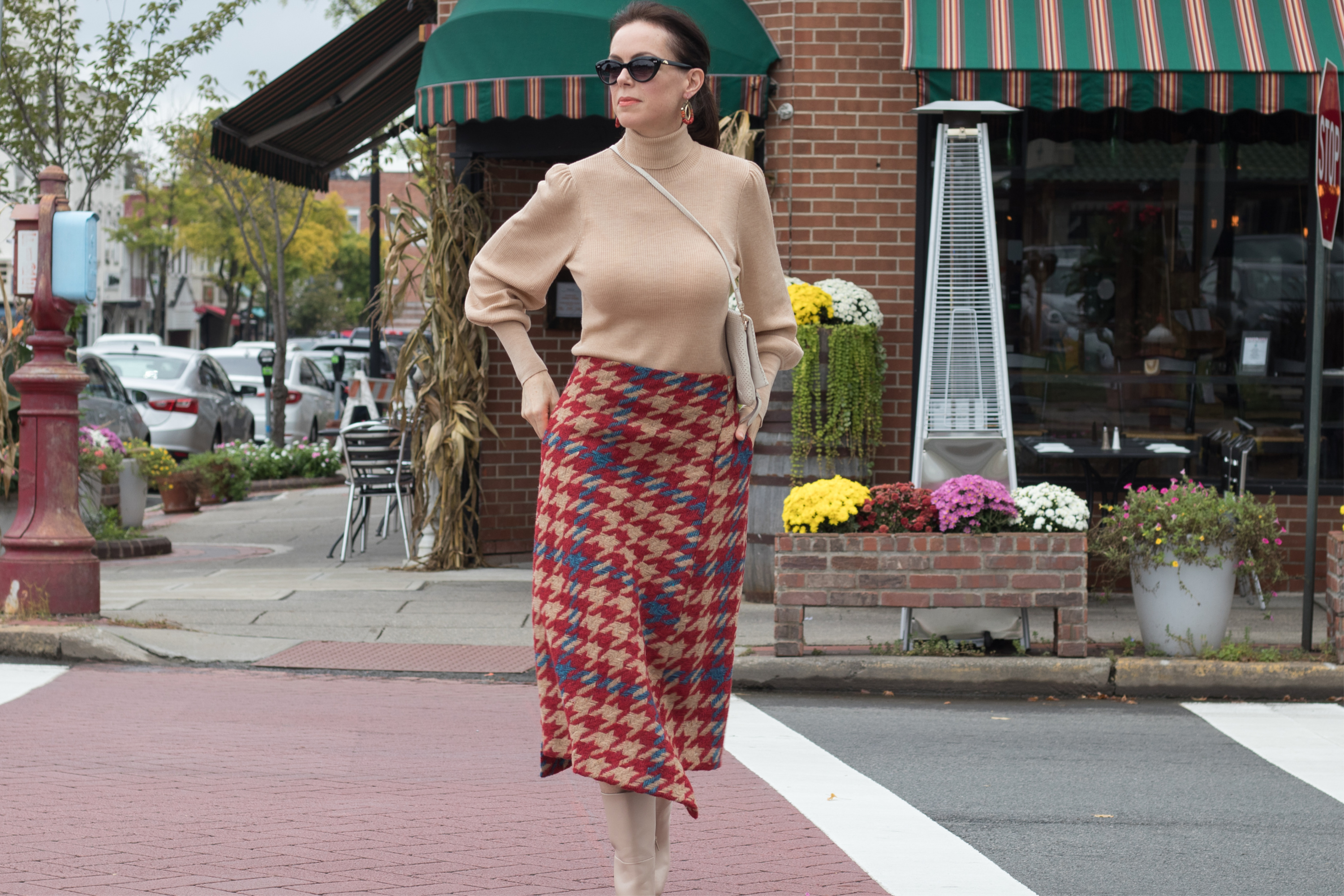 puff-sleeve-sweater-jcrew-wool-check-pencil-skirt-winser-london