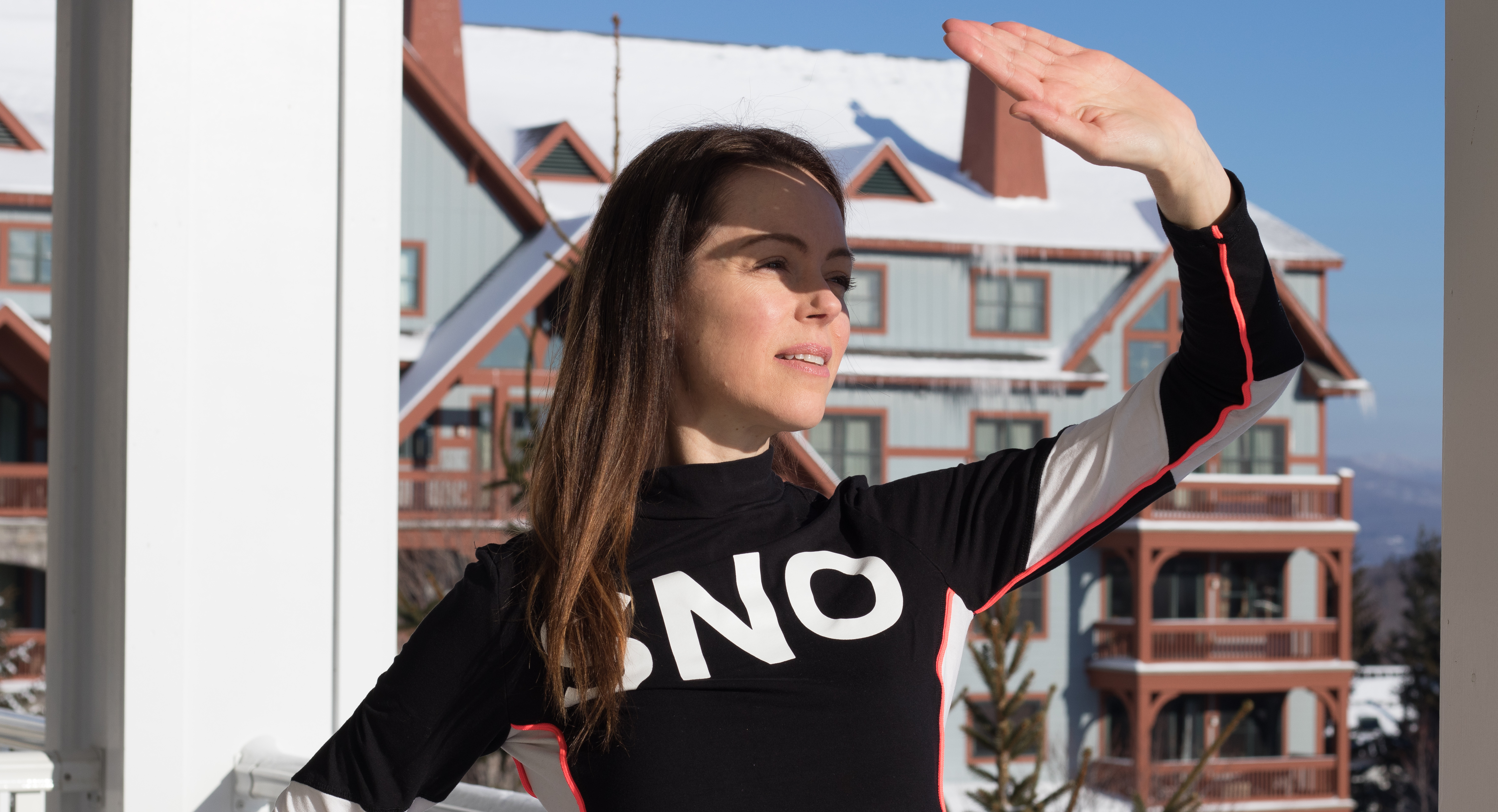 Topshop SNO thermal ski leggings in black
