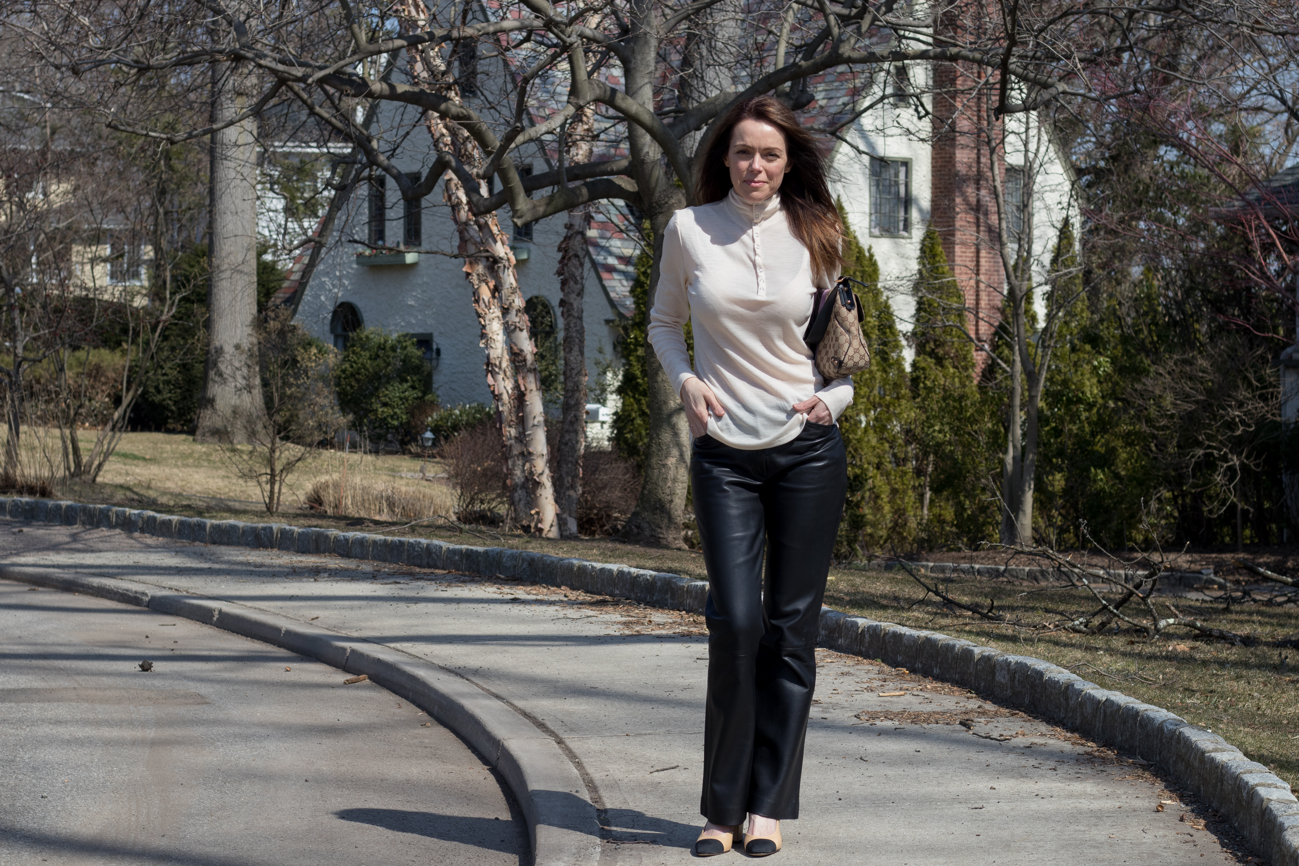 street style leather pants